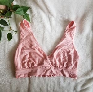 Old Navy | Maternity Nursing Sleep Rib-Knit Smocked-Back Bralette Top | Medium